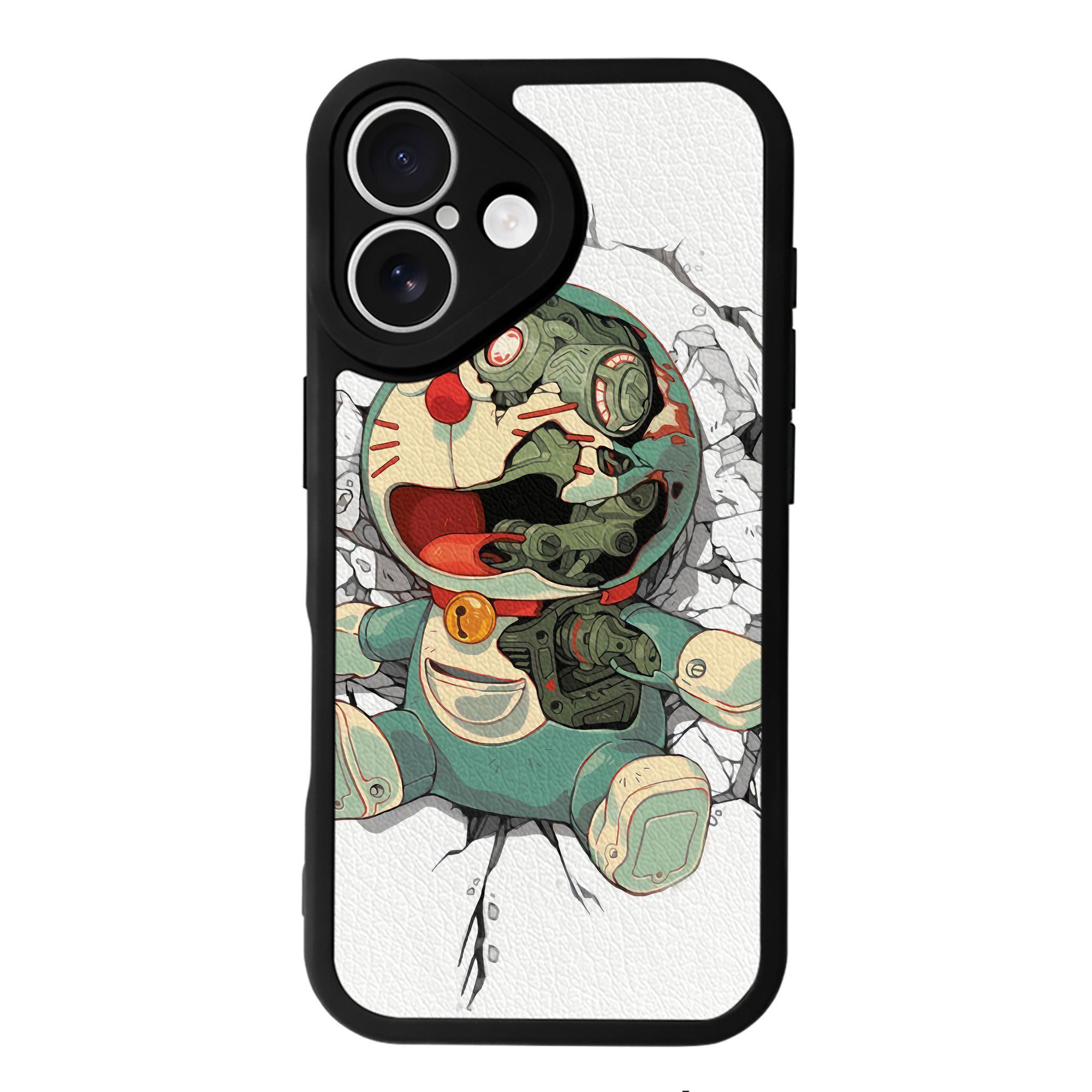 （画像用） ドラえもん Doraemon 【iPhone 16シリーズ対応】シリコンスマホケース（レザー調） 材質：シリコン